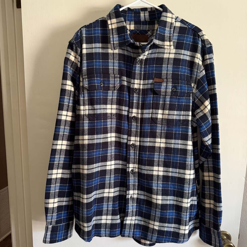 Orvis Classic Collection Heavyweight Plaid Flannel Shirt Pockets Medium